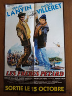 AFFICHE CINEMA ORIGINALE FILM LES FRERES PETARD 1986 GERARD LANVIN JACQUES VILLERET BALASKO 59.2CMX40.0CM DE HERVE PALUD - Affiches & Posters