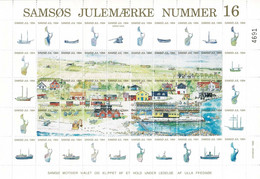 Denmark 1994;  Local Christmas Seals Samsø.  Motives From Samsø.  MNH(**), Not Folded. - Feuilles Complètes Et Multiples