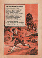 Publicité Blédine Jacquemaire - Fable De La Fontaine Illustrée: Le Lion Et Le Chasseur - Reclame
