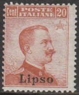 291 Lipso  1921-22- Soprastampato “Lipso” N. 9. Cat. € 400,00. SPL MNH - Egeo (Lipso)