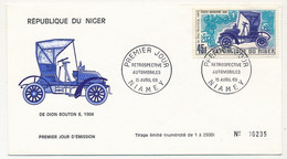 NIGER - Enveloppe FDC - 45F De Dion Bouton ! (1904) - NIAMEY - 15 Avril 1969 - Níger (1960-...)