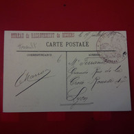 CACHET BUREAU DE RECRUTEMENT DE BEZIERS LE COMMANDANT - Oorlog 1914-18