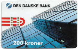 Denmark - Danmønt - Testkort Den Danske Bank Specimen (Inverted Reverse), Exp. 09.1990, 200kr. 250ex - Dinamarca