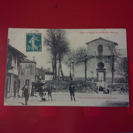 PLACE ET EGLISE DE SOUAIN ANIMEE CACHET INCONUU A L APPEL 1 ERE ET 2ME BRIGAGES - Souain-Perthes-lès-Hurlus