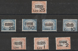 418 San Marino - Segnatasse  1936-39 - Con Valori Soprastampati N. 47/53. Cert. Todisco. Cat. € 1250,00. SPLMNH - Timbres-taxe