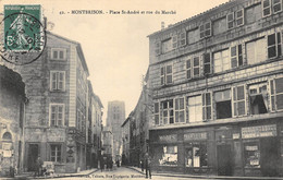 CPA  42 MONTBRISON PLACE ST ANDRE ET RUE DU MARCHE - Montbrison