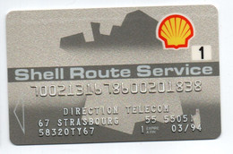 CARTE LAVAGE CARBURANT SHELL ROUTE SERVICE BANDE MAGNETIQUE POUR COLLECTIONNEUR - Lavage Auto