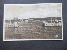 Schweden Echtfoto AK 1939 Landskrona Lustbatshammen / Freibad Mit Sprungturm - Suède