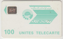 DJIBOUTI - Blue Logo 100, CN: 23737, 100 U, Used - Dschibuti