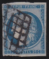 France   .    Y&T   .   4   (2 Scans)  .      .     O    .     Oblitéré - 1849-1850 Cérès