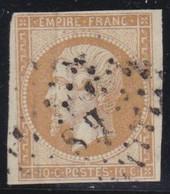 France   .    Y&T   .   13     .     O   .     Oblitéré - 1853-1860 Napoléon III.