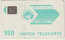 DJIBOUTI - Blue Logo 150, CN: 24402, 150 U, Used - Dschibuti