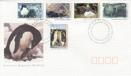 AUSTRALIA Antarctic FDC 90-94 - Antarktischen Tierwelt