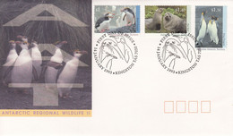 AUSTRALIA Antarctic FDC 95-97 - Fauna Antártica