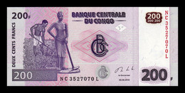 Congo República Democrática 200 Francs 2013 Pick 99b Sc Unc - République Démocratique Du Congo & Zaïre