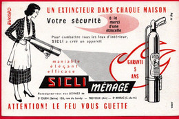 Buvard Extincteur Sicli. Sicli Ménage. - E