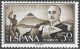 FERNANDO POO - XXV ANIV. REGIMEN FRANQUISTA - AÑO 1961 - Nº CATALOGO YVERT 0192 - NUEVOS - Fernando Po