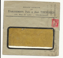 Perforé PJT Sur Lettre Est Paul Et Jean TIBERGHIEN TOURCOING - Lettres & Documents