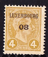 Luxembourg 1908 Prifix Nr. 54 - Vorausentwertungen
