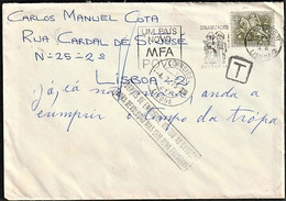 Postage Due / Tax - Porteado / Multa (T) + Devolvido Ao Remetente -|- Portugal, 1975 - Briefe U. Dokumente