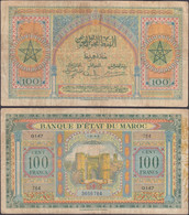 MOROCCO - 100 Francs 1943 P# 27 Africa Banknote - Edelweiss Coins - Marokko