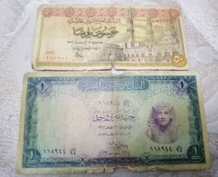 EGYPT - Old One Pound And Half Pound Notes. - Egitto