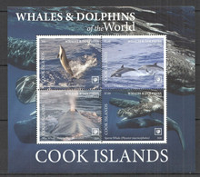 NW714 2020 COOK ISLANDS WHALES & DOLPHINS !!! SALE MARINE LIFE FAUNA BL MNH - Meereswelt