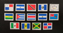 Flags From Central America Cinderella (MNH) - Timbres