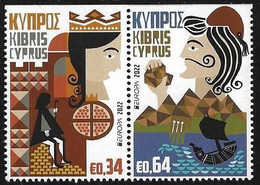 CHIPRE /CYPRUS /ZYPERN /CHYPRE  -EUROPA 2022-"STORIES And MYTHS".- SET Of The  BOOKLET -  SIDE IMPERFORATED - 2022