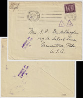 INDOCHINE - 1941 (17 NOV) LSC De Saïgon Pour Les USA - Censurée à SINGAPOUR - Storia Postale