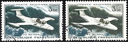 France 1960 - Mi 1280 - YT Pa 39 ( Airplane Morane-Saulier 760 ) Two Shades Of Color - Oblitérés