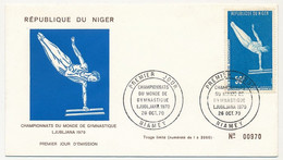 NIGER => 4 Enveloppes FDC => Championnats Du Monde De Gymnastique LJUBLJANA 1970 - NIAMEY - 26 Octobre 1970 - Ginnastica
