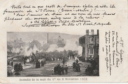 BAC22 -  EGLISE  SAINT PIERRE ET MIQUELON  INCENDIE DE LA NUIT DU 1ER AU 2 NOVEMBRE 1902 - Saint-Pierre-et-Miquelon