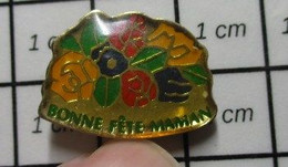 413i Pin's Pins / Beau Et Rare / AUTRES / BOUQUET DE FLEURS BONNE FETE MAMAN - Musique