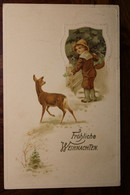 AK CPA 1916 Tiere Litho Fröhliche Weihnachten Blume Pflanzen Gänseblümchen Fleurs Printemps Ettelbrück Luxemburg Noel - Andere & Zonder Classificatie