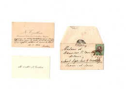 ENVELOPPE ET CARTE DU LIEUTENANT COLONEL DE L'ARTILLERIE BULGARE  CIRCULEE 1902 - Lettres & Documents