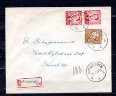 847 + 925 In Paar Op Aangetekende Brief Gestempeld ANTWERPEN A 4 A - 1936-51 Poortman
