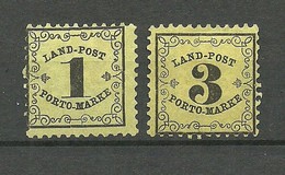 Altdeutschland BADEN 1862 Porto Landpost-Portomarken Michel 1 - 2 (*) - Postfris