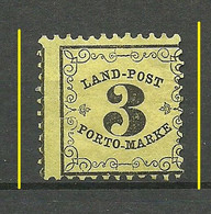 Altdeutschland BADEN 1862 Porto Landpost-Portomarke Michel 2 * Perforation Variety Zähnungsabart - Neufs