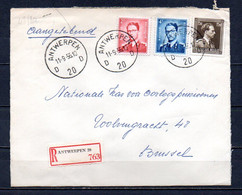 925/926 + 845 Op Aangetekende Brief Gestempeld ANTWERPEN D 20 D - 1953-1972 Lunettes