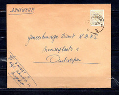 853 Op Brief Gestempeld ANTWERPEN C 15 C - 1951-1975 Heraldieke Leeuw