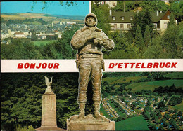 Luxembourg Luxemburg  Carte Postale Ettelbruck Général Patton & Monument, Différentes Vues - Ettelbruck