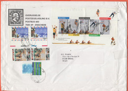 OLANDA - NEDERLAND - Paesi Bassi - 2002 - 5 Stamps + 1 BF - Medium Envelope - Viaggiata Da Enschede Per Brussels,Belgium - Storia Postale