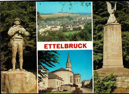 Luxembourg Luxemburg  Carte Postale Ettelbruck, Statue & Monument Général Patton, Eglise St.Sébastien, Vue Panoramique - Ettelbruck