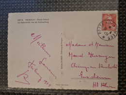 LETTRE Poste Aux Armées 1951 Sur Carte Fribourg Cathedrale Schlossberg - Autres & Non Classés