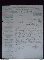 1897 Esnouf & Quesnel Mons Articles Pour Meunerie, Vermicellerie, Rizerie, Féculerie Lettre à Théodore Gravez Boussu - Levensmiddelen