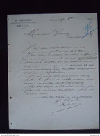 1896 E. Resseler Anvers Fabrique De Couleurs & Vernis Lettre à Théodore Gravez Boussu - Chemist's (drugstore) & Perfumery