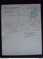 1904 Drogueries & Huilerie Anversoises Anvers Lettre à Théodore Gravez Mons - Chemist's (drugstore) & Perfumery