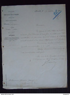 1894 Ministère Des Chemins De Fer, Postes Et Télégraphes Lettre Pour Théodore Gravez à Boussu - Transporte