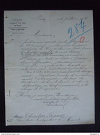 1904 Compagnie Des Chemins De Fer Du Nord Huy Lettre Pour Gravez à Mons Belgique - Trasporti